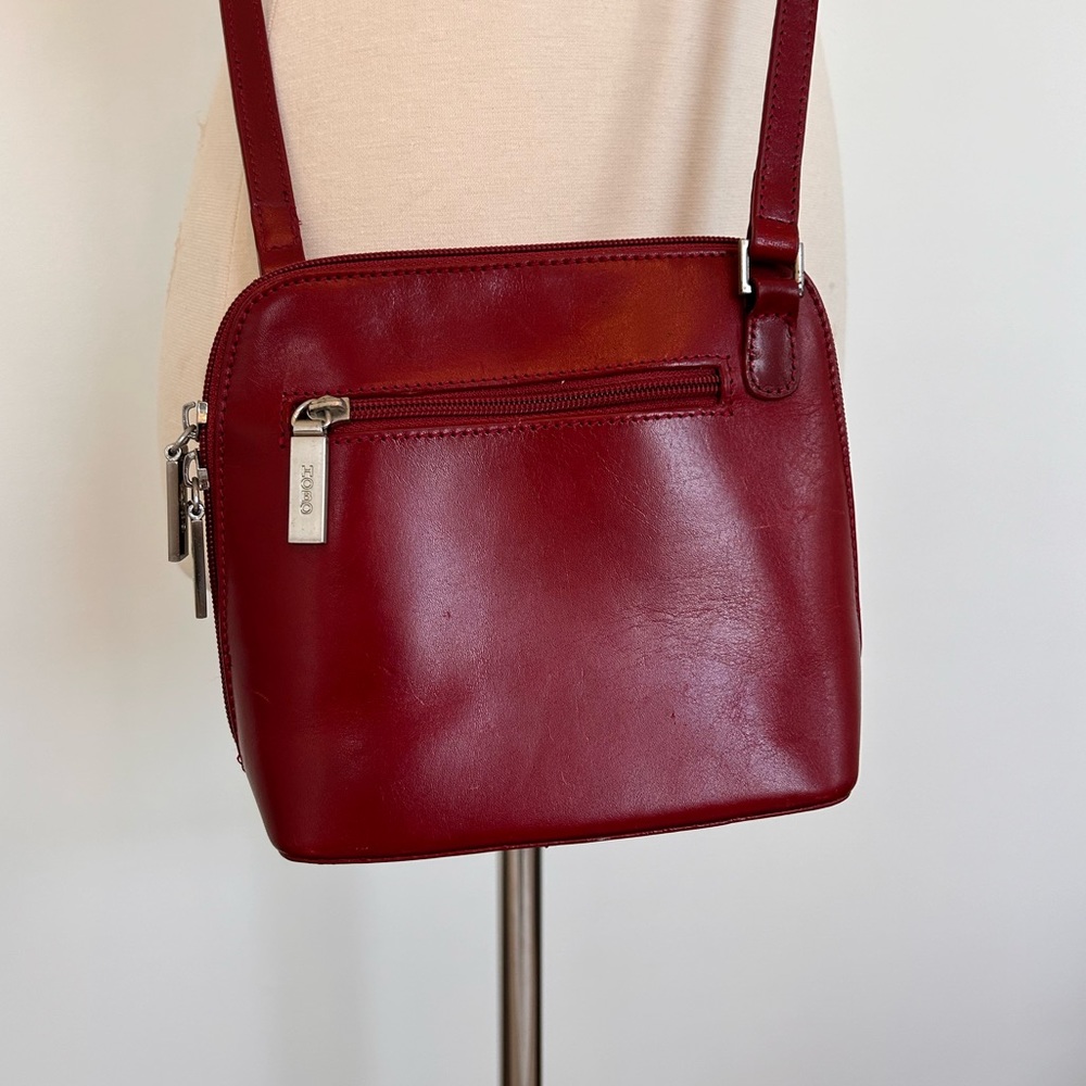 Hobo International Red Leather Crossbody Bag.